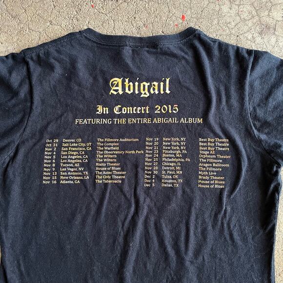 2015 King Diamond Abigail‎ in Concert Womens M Heavy Metal Band Tour Tee T-Shirt - Picture 2 of 9